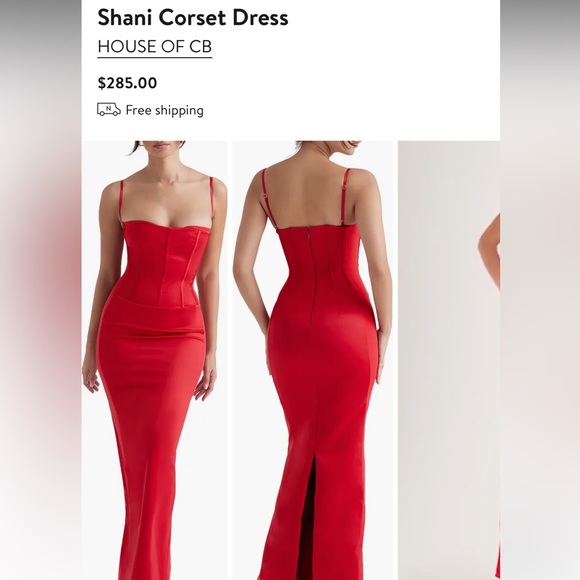 House of CB Dresses House Of Cb Red Corset Dress Poshmark
